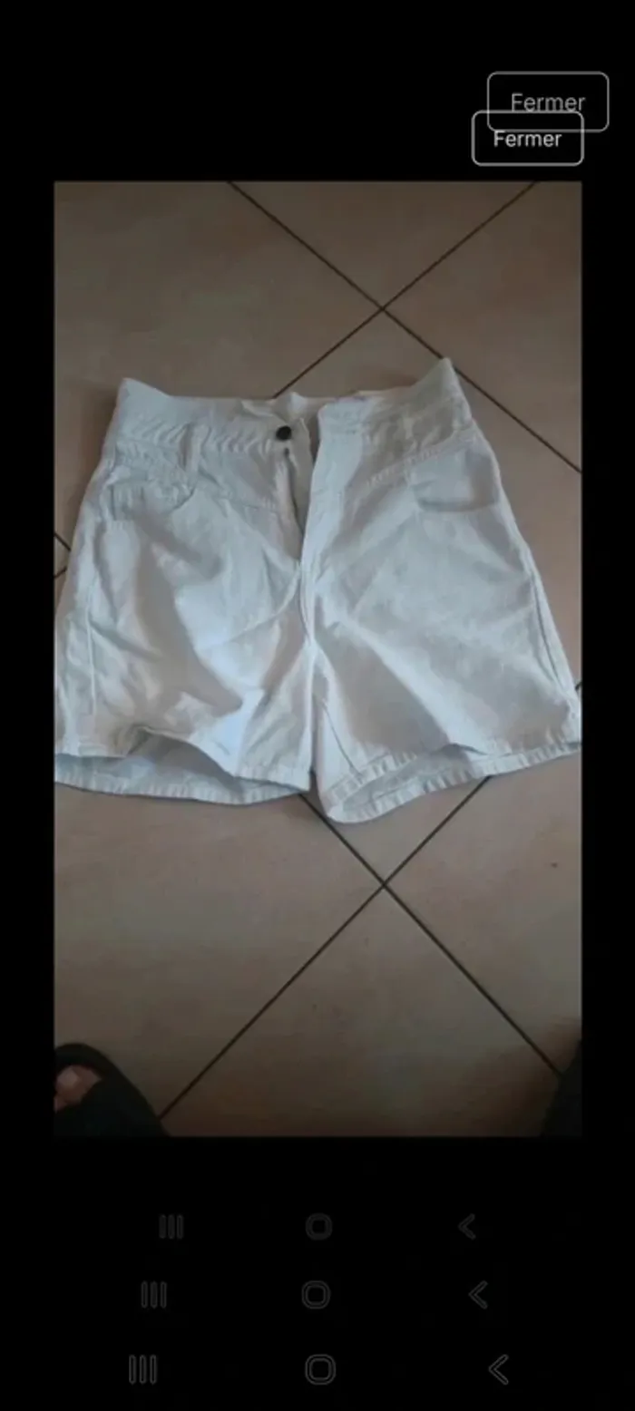 Short jeans femme
