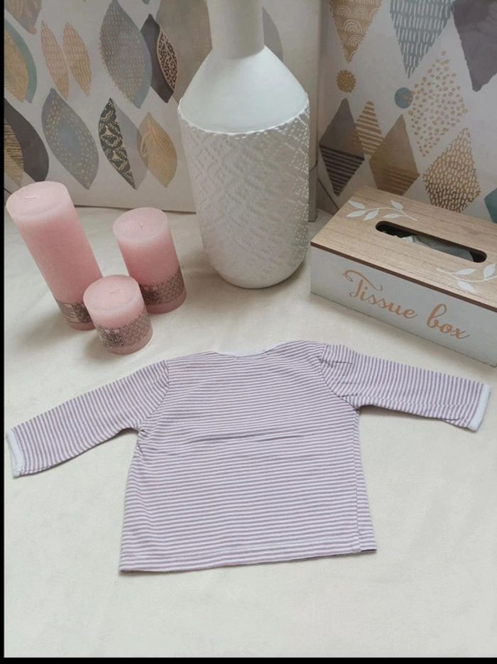 Tee-shirt manches longues Kitchoun fille 6 mois - photo numéro 3