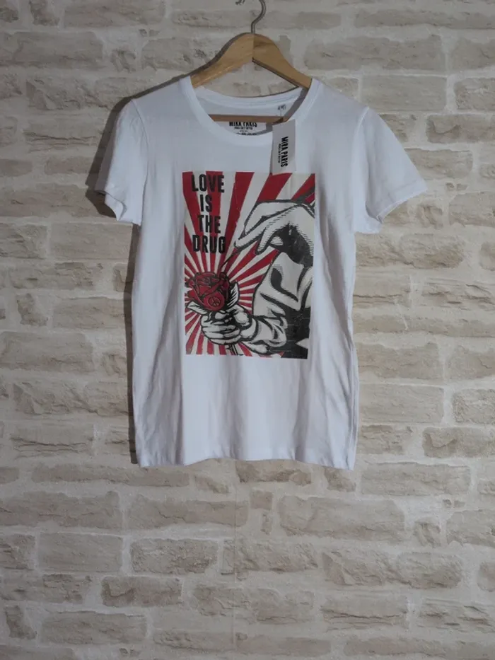 T-shirt Mira Paris blanc – Taille M – Neuf avec étiquette