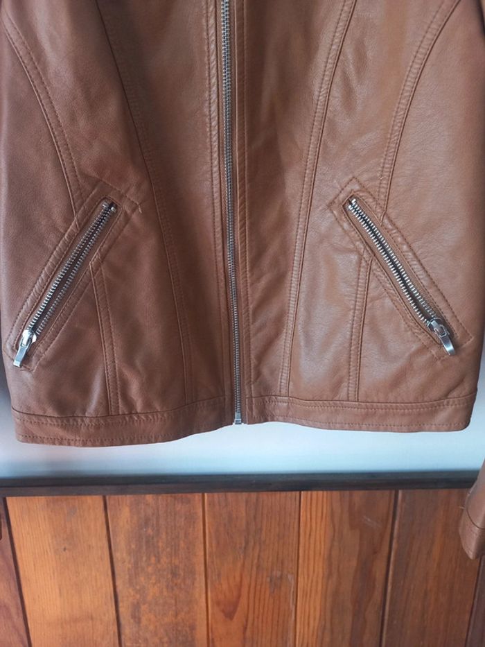 Veste droite zippée beige - photo numéro 5