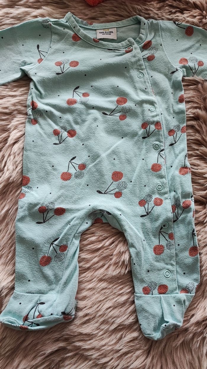 Pyjama turquoise tape à l'oeil 1 mois - photo numéro 3