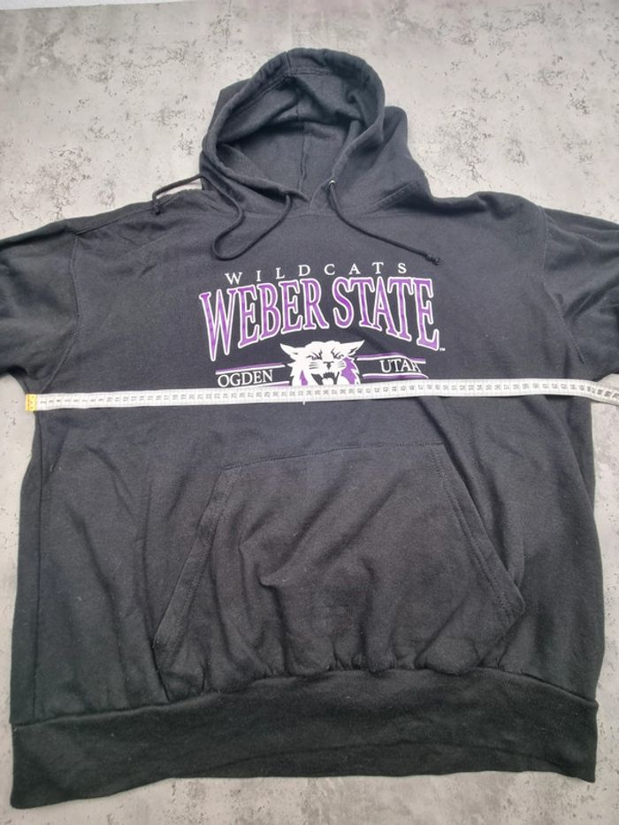 Pull à capuche universitaire Weber State noir – Taille XL Homme - photo numéro 8