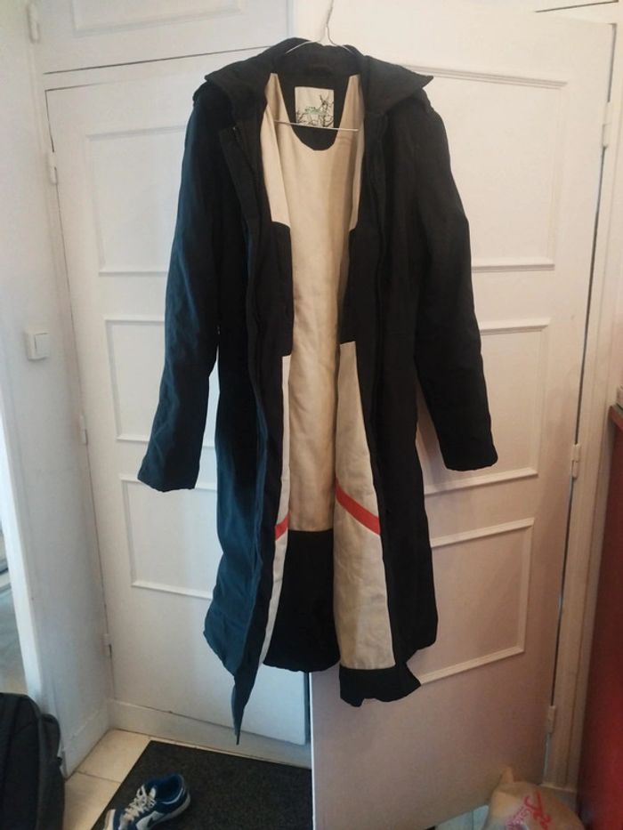 Manteau long  doublé style trench mais avec fermeture zippée