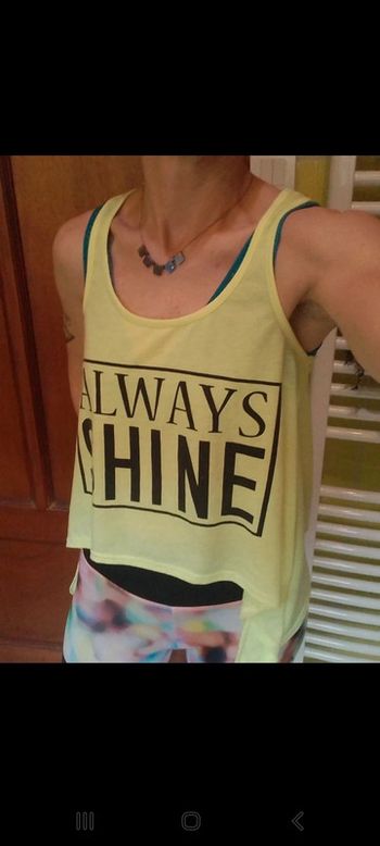 Débardeur femme jaune fluo Mim