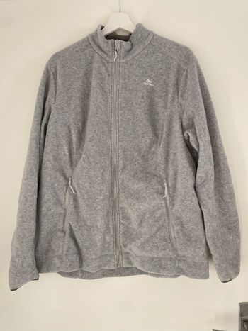 Polaire de randonnée montagne femme, MH100 full zip gris