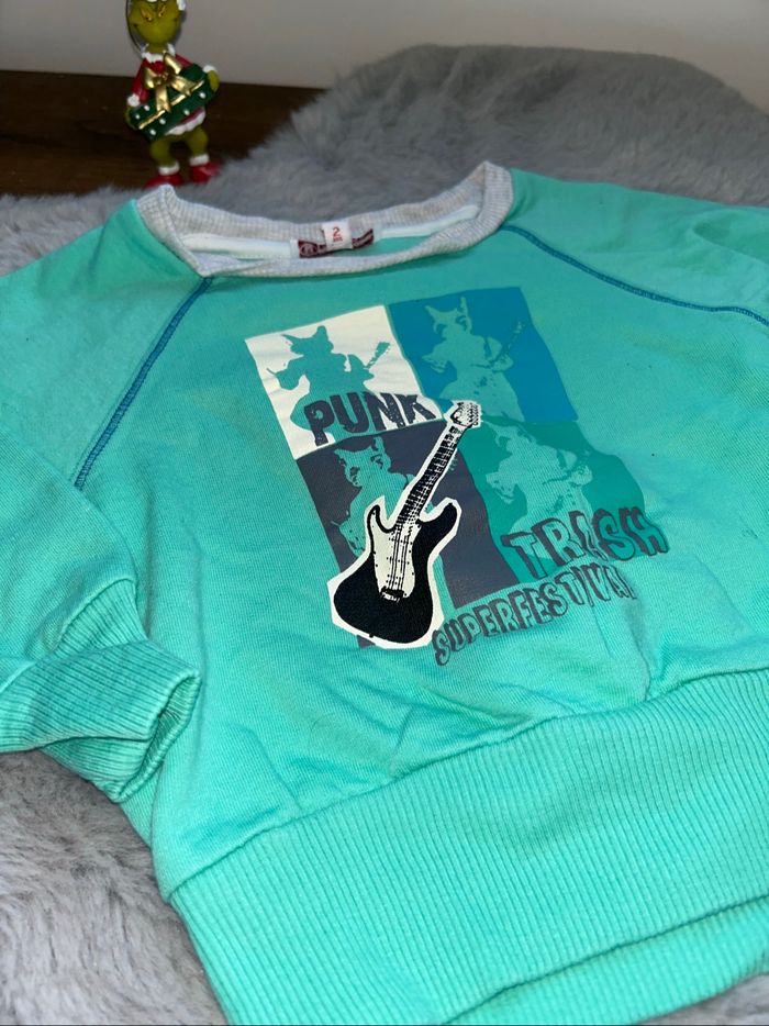 Pull bleu turquoise - 24 mois - U essentiel - photo numéro 2