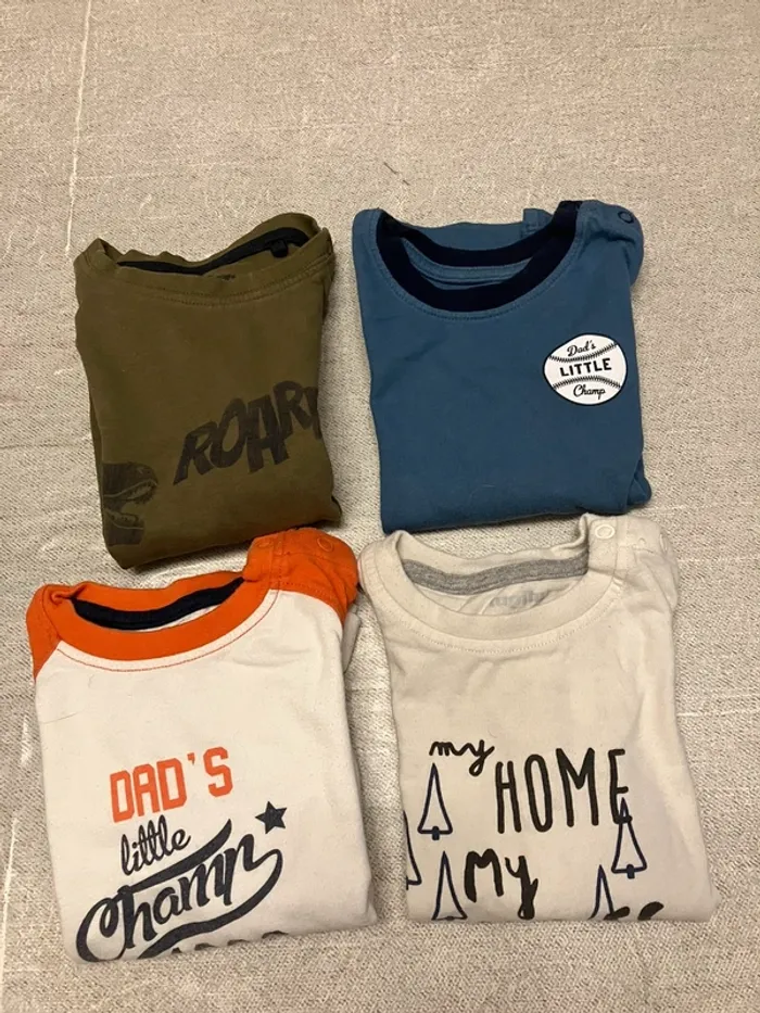 Lot de 4 pulls légers manches longues – Taille 12-24 mois