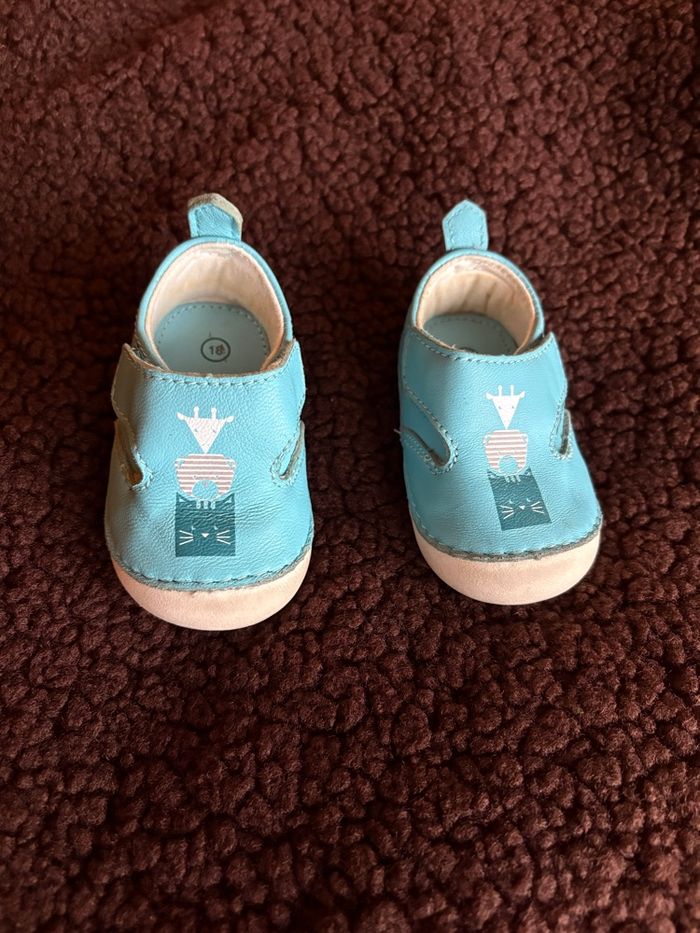 Chaussons bébé en cuir - Taille 18