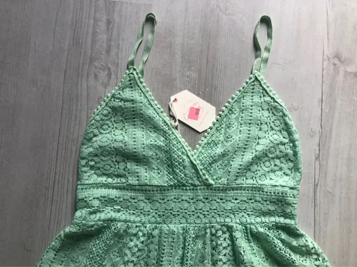 BB- Blouse à bretelles « culture sud » menthe T u NEUVE - photo numéro 6