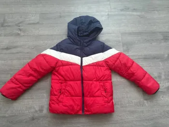 Grosse doudoune bleu/rouge Okaidi garçon 10 ans