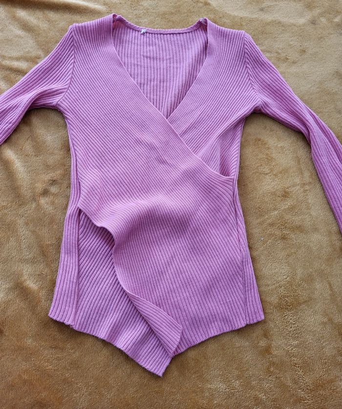 Top femme cache cœur rose - photo numéro 2