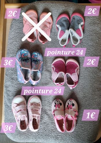Chaussures chaussons sandales bottes bébé fille 19-20-21-22-23-24