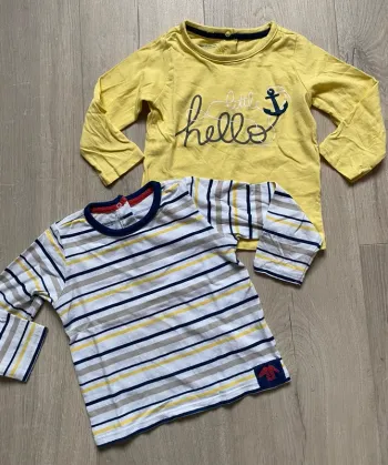 Lot de 2 tee shirt ML Vertbaudet 18 mois