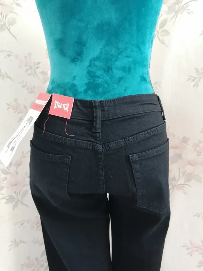 Pantacourt noir en jeans stretch  / gémo / (40) - photo numéro 5
