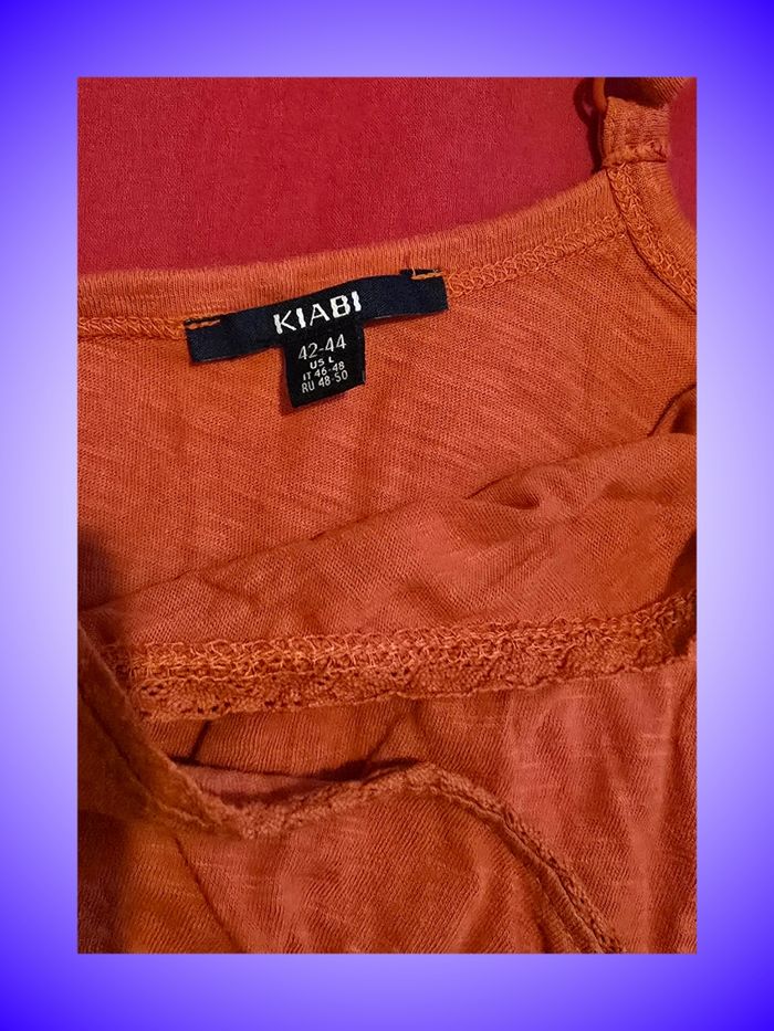 Débardeur Camisole Évasé Kiabi – Couleur Corail/Terre Cuite – Taille 42 XL 44 XXL – Très Bon État - photo numéro 3