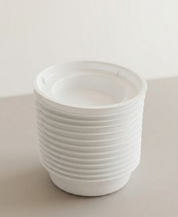 ​🪴 Lot de Soucoupes / Pots à Réserve d'Eau en Plastique Blanc