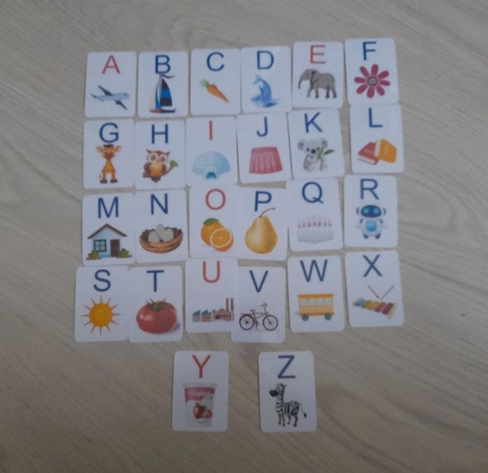 Cartes alphabet majuscules et dessins - photo numéro 3