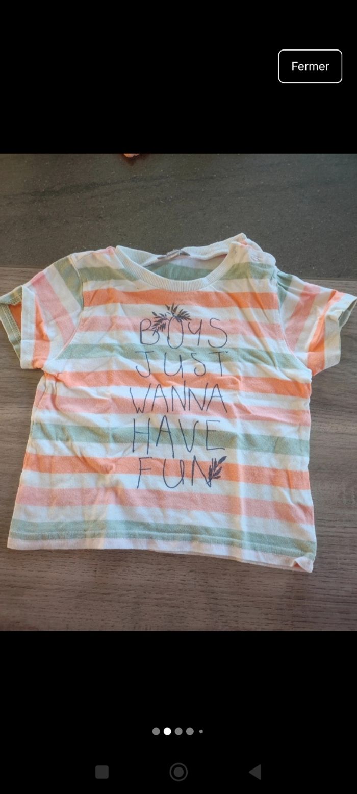 Lot 15 T-shirts 18 mois - photo numéro 2