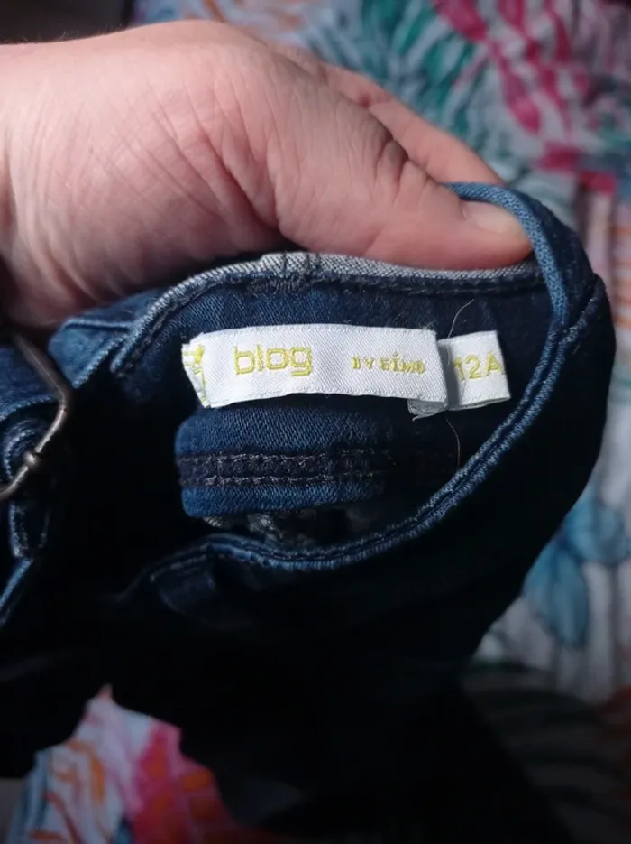 Salopette pantalon bleu en jeans - photo numéro 5