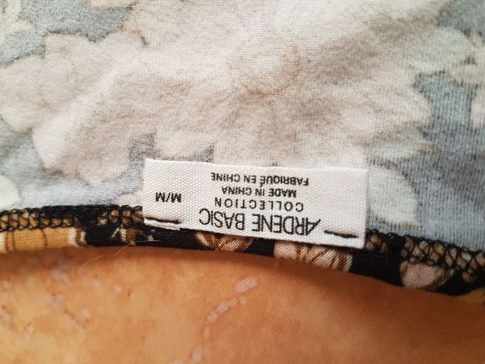 Débardeur long femme 38 (M) noir fleuri Ardene Basic - photo numéro 2