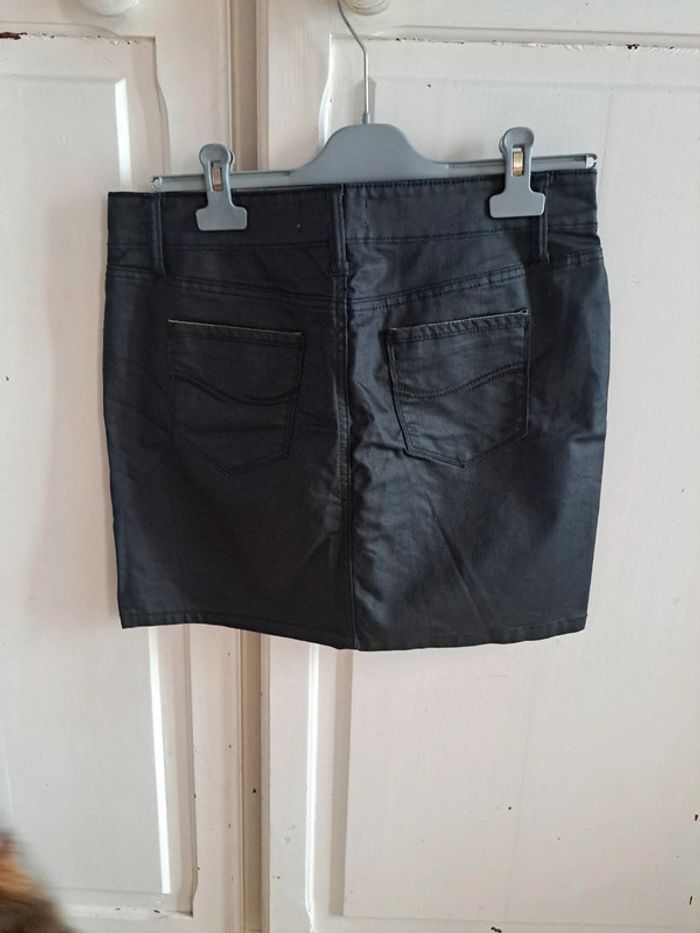 Jupe courte noire style jean 40 etam - photo numéro 2