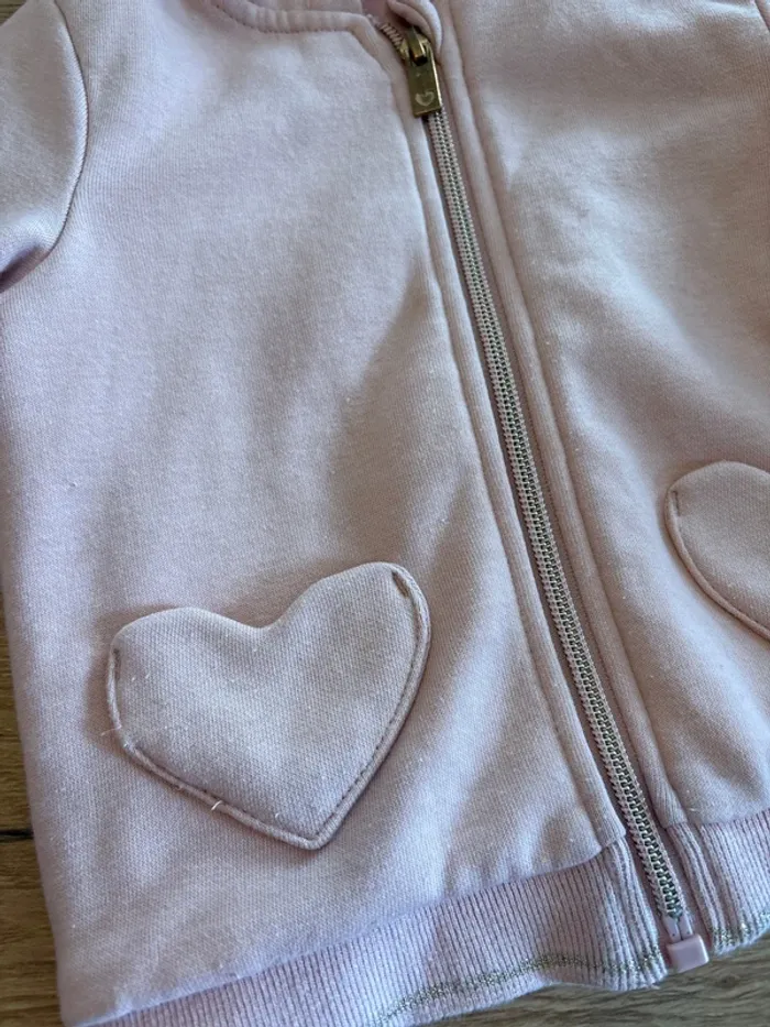Veste rose cœur - photo numéro 2