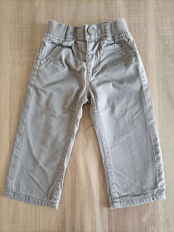 Pantalon droit doublé gris TAO 3 mois