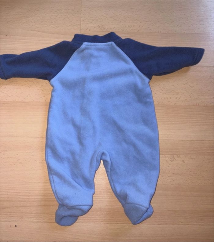 Grenouillère surpyjama polaire bleu taille 1 mois - photo numéro 2
