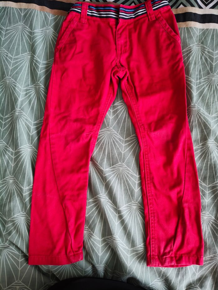 Pantalon garçon rouge 4 ans Dpam