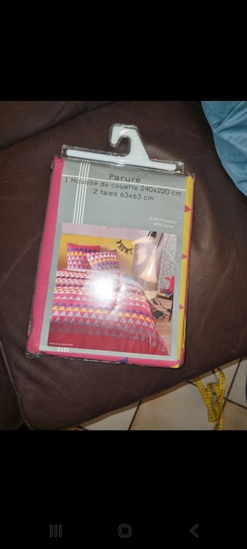 parure housse de couette 240 cm x 220 cm - neuf