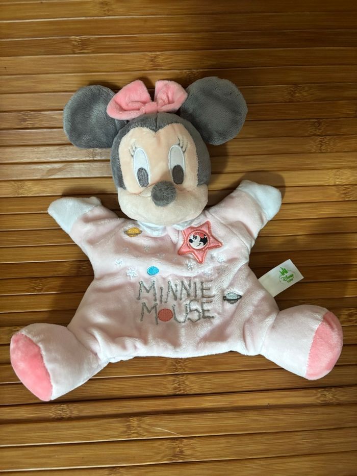 Doudou marionnette Minnie mouse rose étoile Disney baby - photo numéro 3