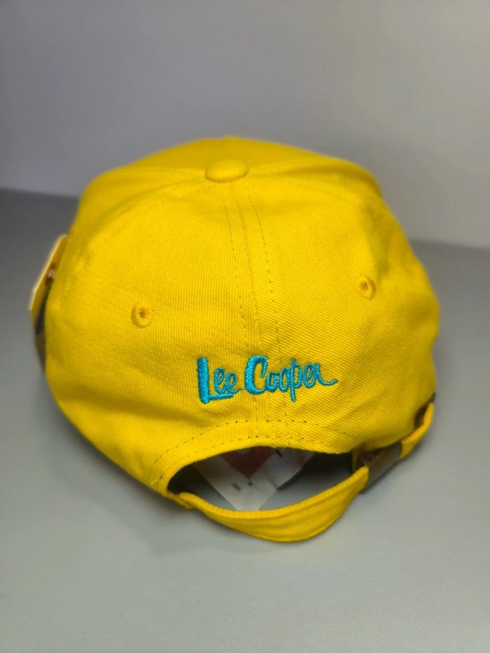 Casquette jaune bleu Lee Cooper logo brodé neuve avec étiquette - photo numéro 3