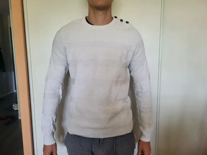 Pull blanc homme