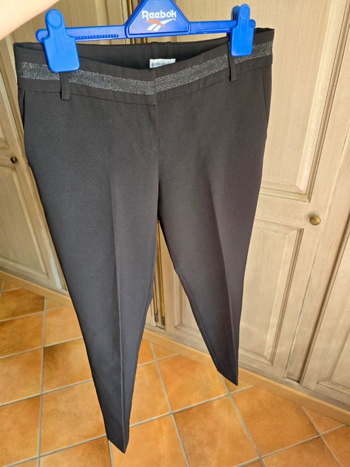 Pantalon droit noir tailleur grain de malice taille 38 - photo numéro 4