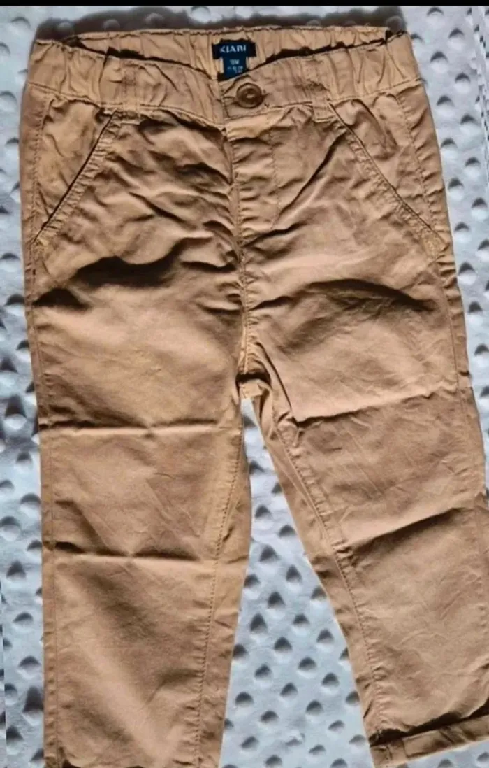 Pantalon beige / marron Kiabi