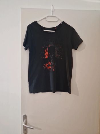 Tee-shirt manche courte femme noir batman 100% coton  taille M TBE dc comics