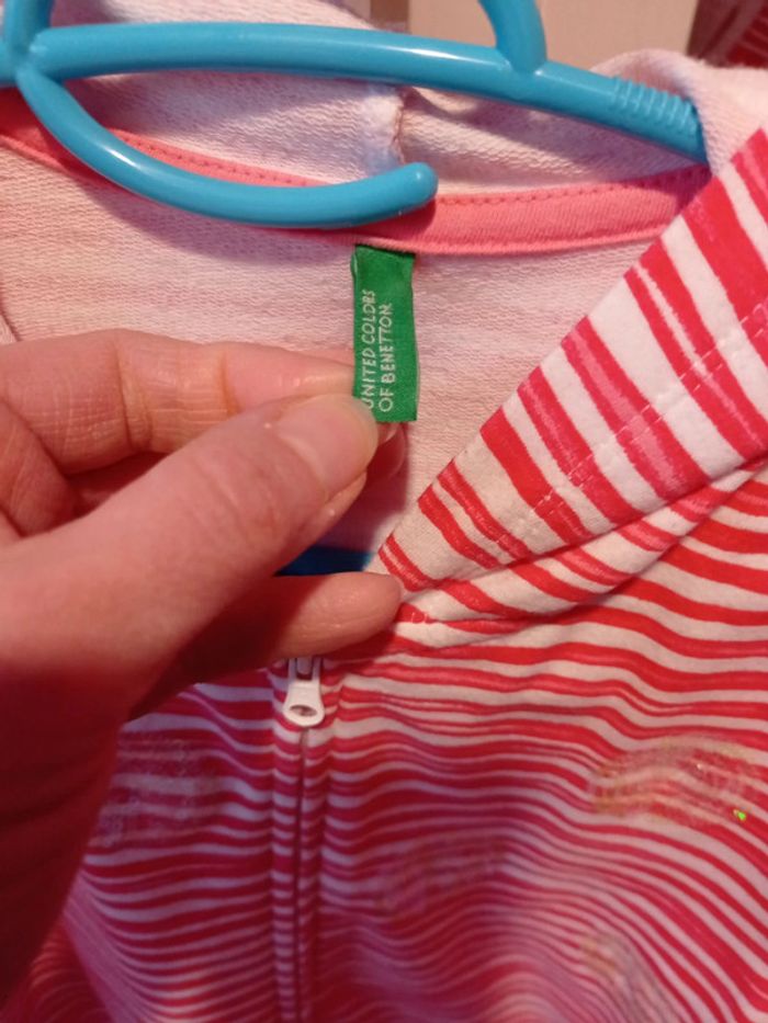 Gilet UCB corail et blanc 10/11 ans