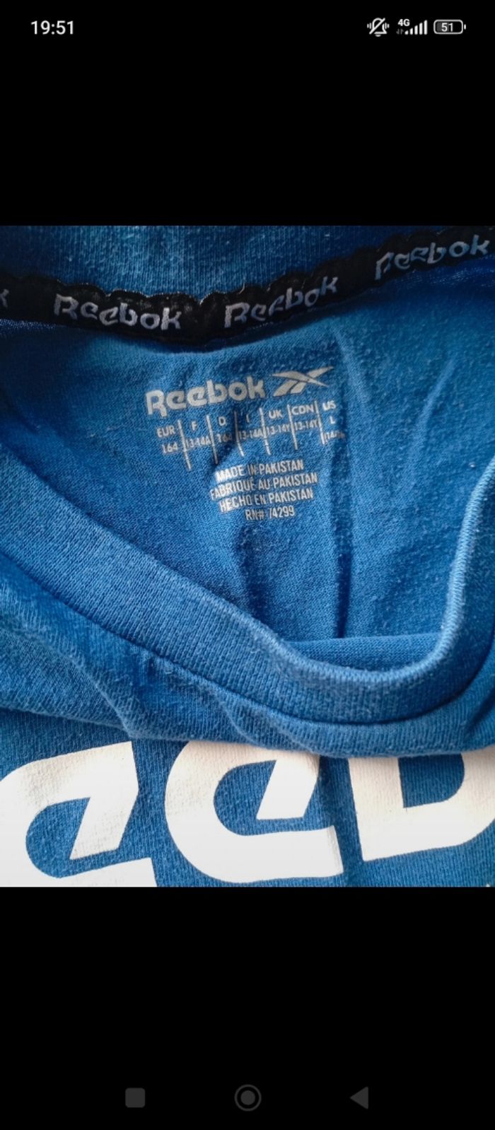 Tee shirt Reebok 13/14 ans - photo numéro 4
