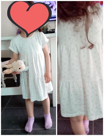 24 /36 mois primark robe blanche imprimé "fleur" été /très bonne état