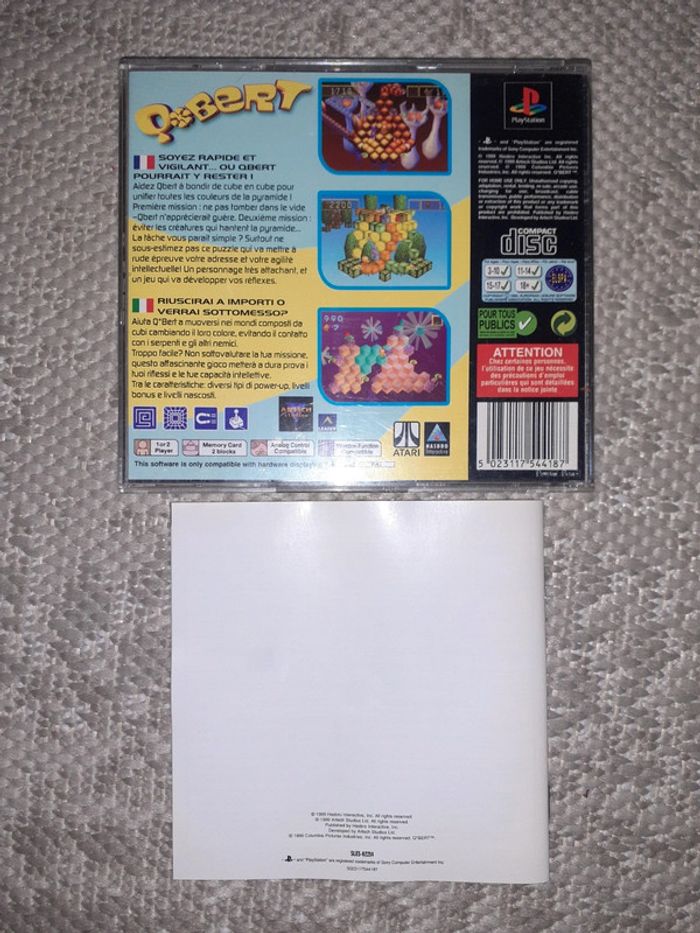 Playstation 1 ps1 q bert qbert - photo numéro 2