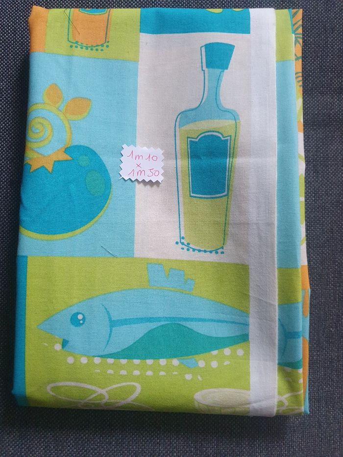 Tissu motif cuisine 1m50x 1m10 - photo numéro 2