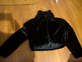 Veste noire fausse fourrure Femme T40