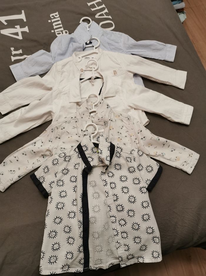 Vend chemises vestes et manteaux 18mois