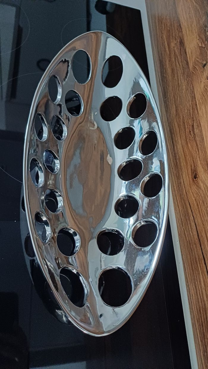 Coupe acier ovale argent - photo numéro 3