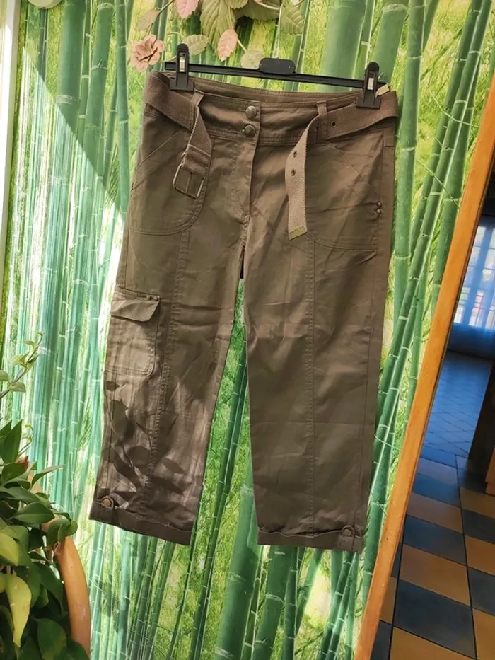 Pantacourt femme marron