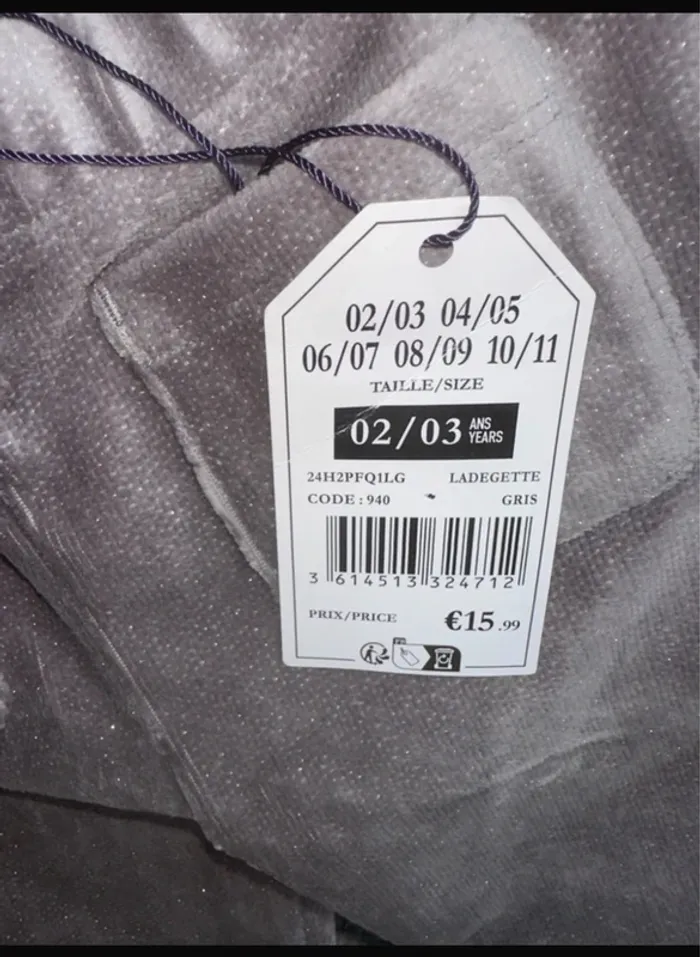 Legging/pantalon chaud gris pailletée Sergent Major - photo numéro 4