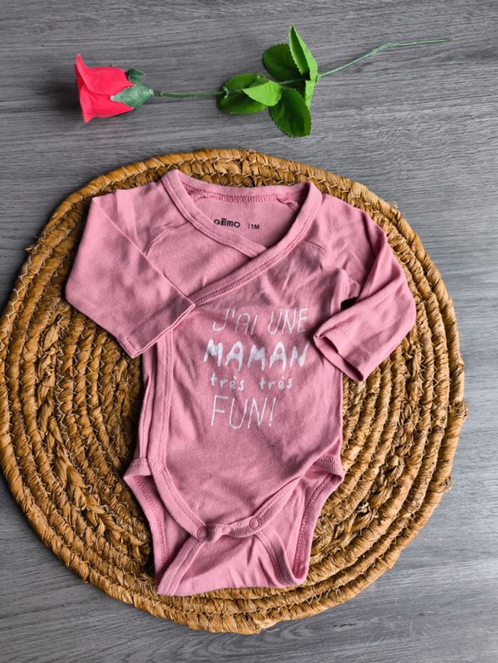 Body bebe Fille 1mois manche longue