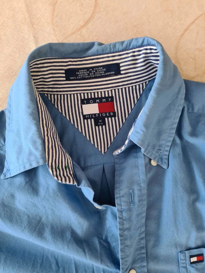 Chemise bleue homme Tommy Hilfiger taille M - photo numéro 2