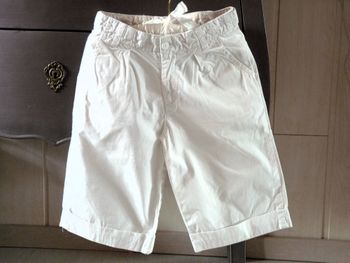 Pantacourt Fille blanc Clayeux ceremonie 6 ans occasions speciales TBE