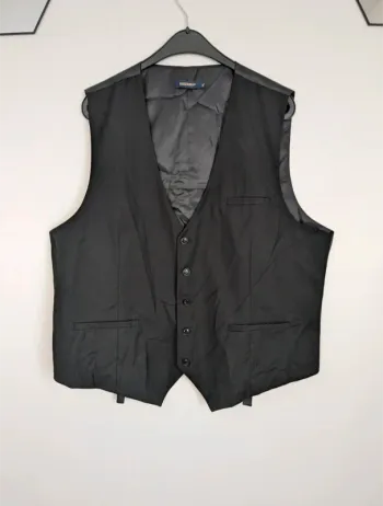 Gilet de costume noir T42 : Kiabi